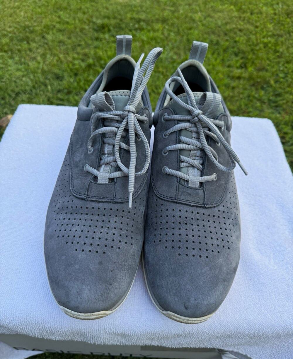 Johnston & Murphy XC4 Men's Gray Leather Lace-Up Waterproof Sneaker 10 M